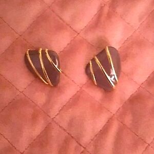 Enamel art deco style earrings